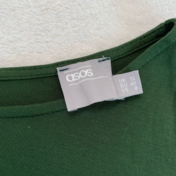 ASOS Green Long Sleeve Dress Size 8 - Picture 11 of 17